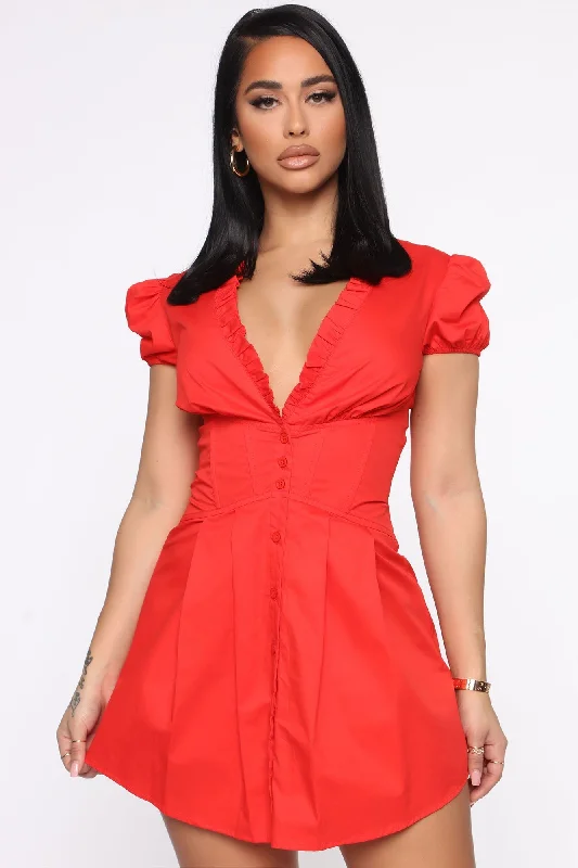 Massive Selection Sale Angel Eyes Fit And Flare Mini Dress - Red