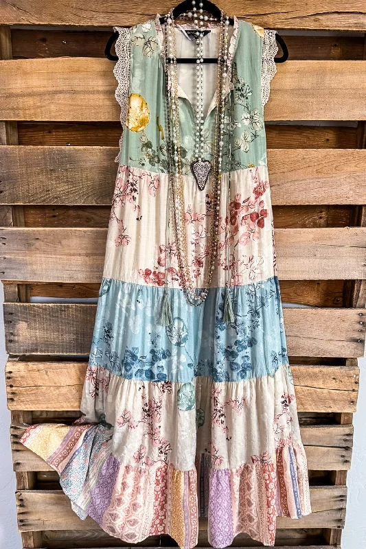 Hot Brand Discounts Floral Edge Maxi Dress - Sage Multi