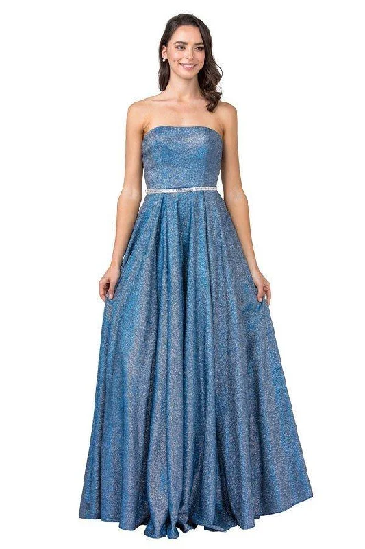 Buy More, Save More Long Formal Strapless Glitter Evening Prom Ball Gown