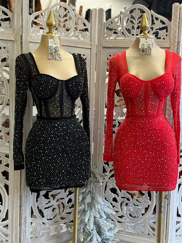 Trend Alert Rhinestone Mini Dress