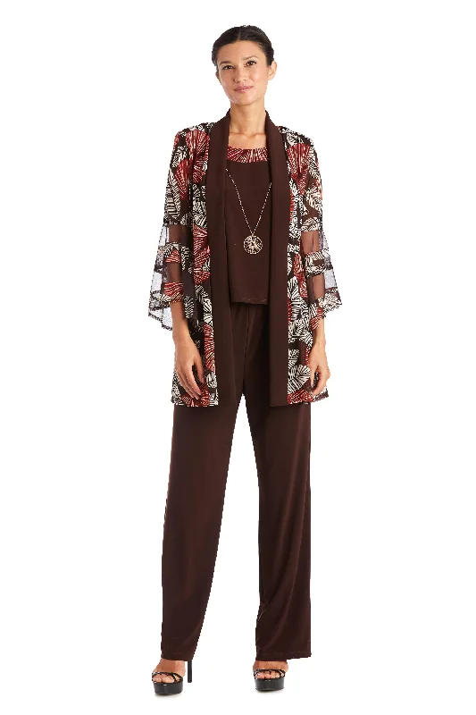 Exclusive Deals Online R&M Richards 7496 Two Piece Print Pant Suit Sale