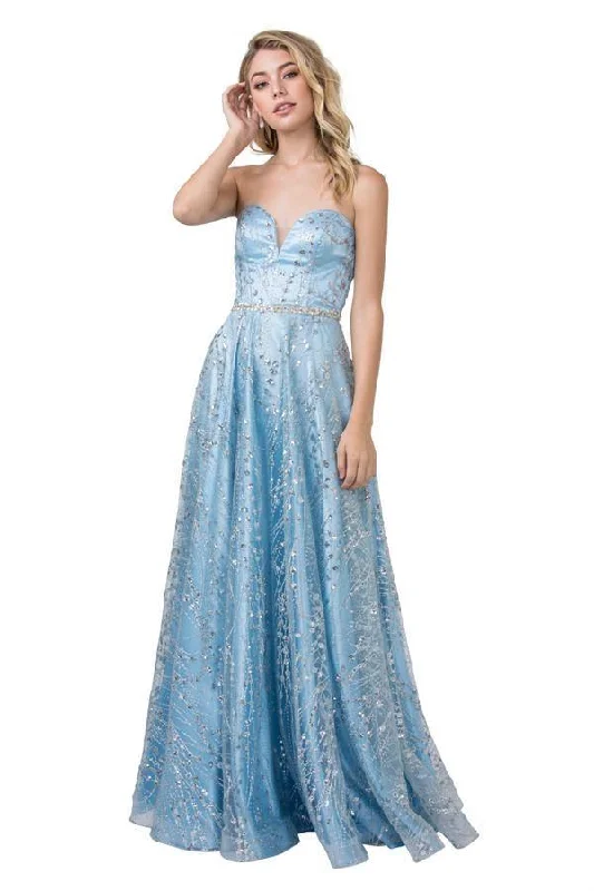 Limited Time Offer Long Formal Strapless Glitter Evening Prom Gown