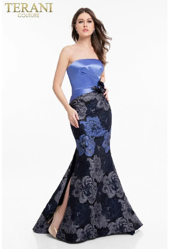 Embrace New Fashion Terani Couture 1821E7136 Strapless Long Prom Dress