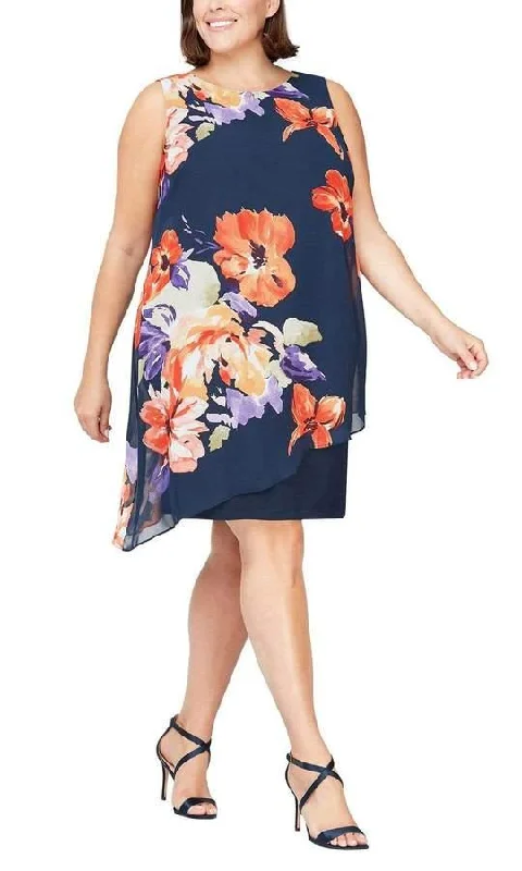 Trend Leading Collection SL Fashions 9477308 Floral Poncho Short Dress