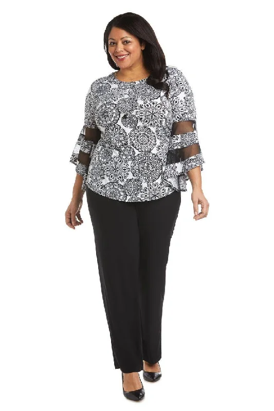 Classic Modern Offers R&M Richards 7838W Plus Size Two Piece Pant Set