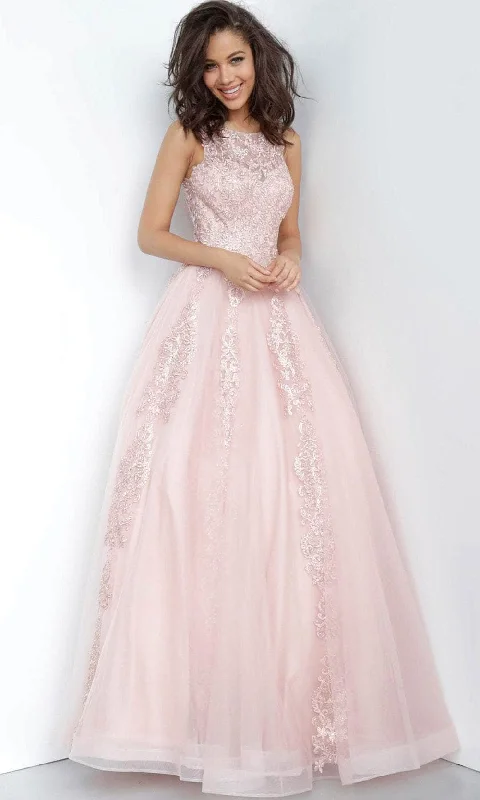 Holiday Glam Jovani 59046 - Embroidered Floral Prom Dress