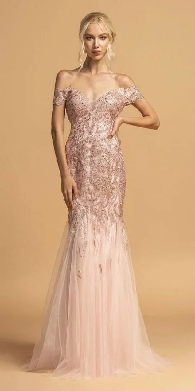 Hot Picks Long Formal Off Shoulder Mermaid Evening Prom Dress