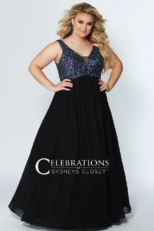 End-Of-Season Clearance Black 16 Plus Size Prom Long Formal Dress Sale