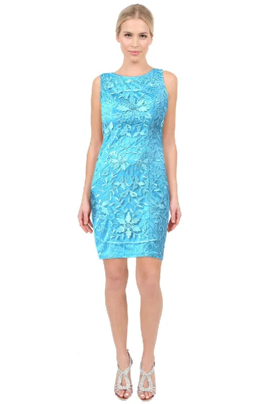 Special Offers Sue Wong - Floral Embroidered Bateau Neck Dress N5215