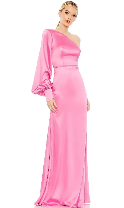 Trendy Threads Ieena Duggal 26712 - Asymmetric Long Sleeved Evening Gown