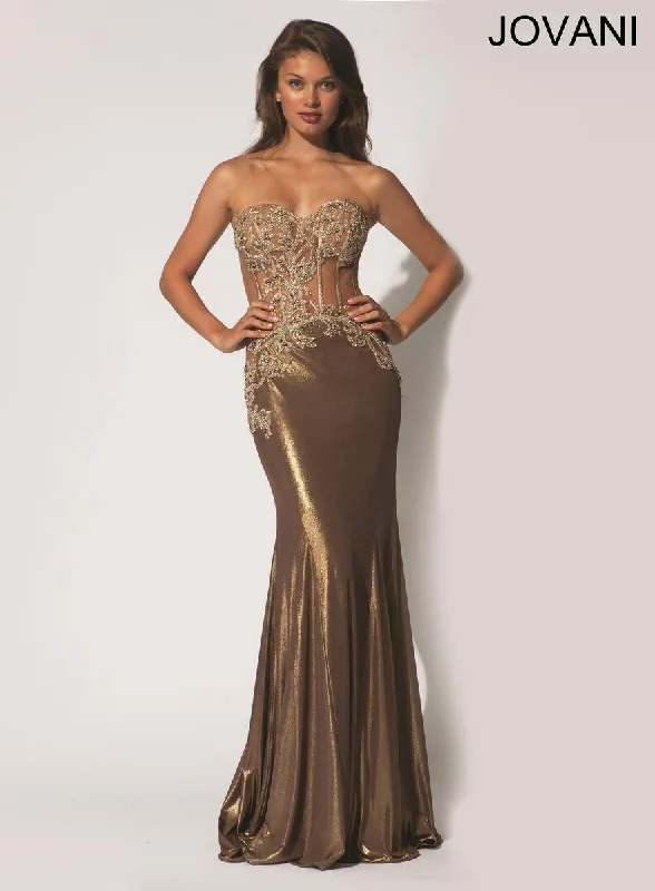 Casual Yet Chic Sales Jovani 90733 Long Formal Strapless Evening Dress