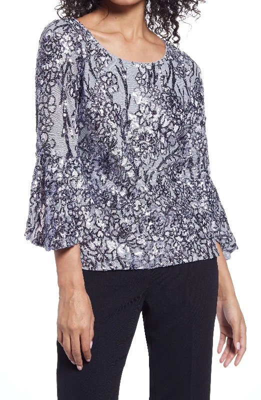 Casual Chic Deals Alex Evenings AE8396712 Embroidered Blouse