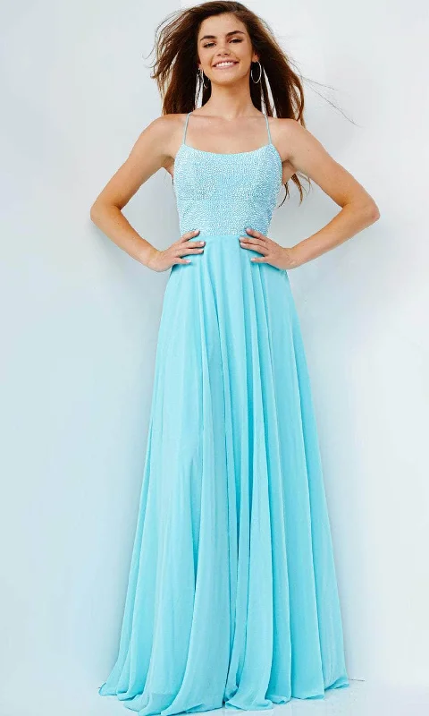 Chic Style, Always In Vogue JVN by Jovani JVN22288 - Beaded Scoop Neck Prom Gown