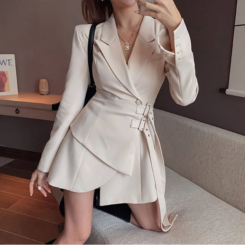 Ends Soon Julia Fashion - Blazer Dress Office Lady Mini Dresses