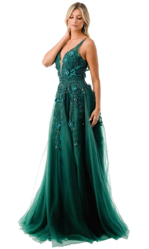 New Season Fashion Preview Sale Trevi Collection L2780A - Plunging A-Line Evening Gown