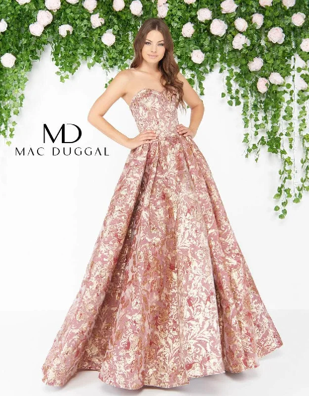 Fashion Forward, Function First Mac Duggal 66222D - Metallic Sweetheart Ballgown