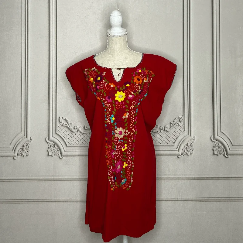 Feminine Luxe Style Sale Mexican embroidered Mini Dress - Rosie