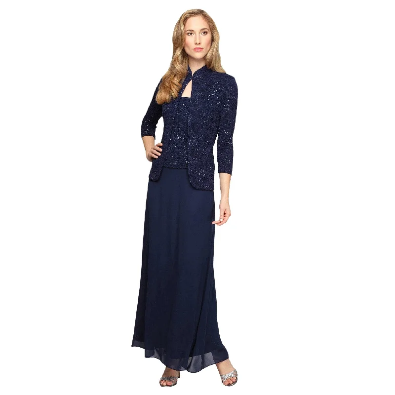 Premium Style Offers Alex Evenings AE1250531 Long Formal Jacket Dress