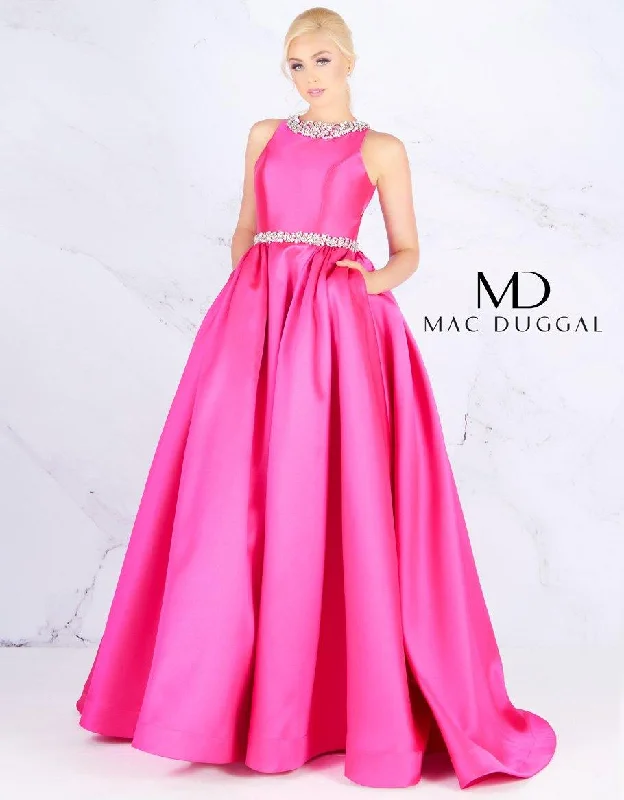 Season Offer Mac Duggal 66728 Prom Long Pleated Ball Gown