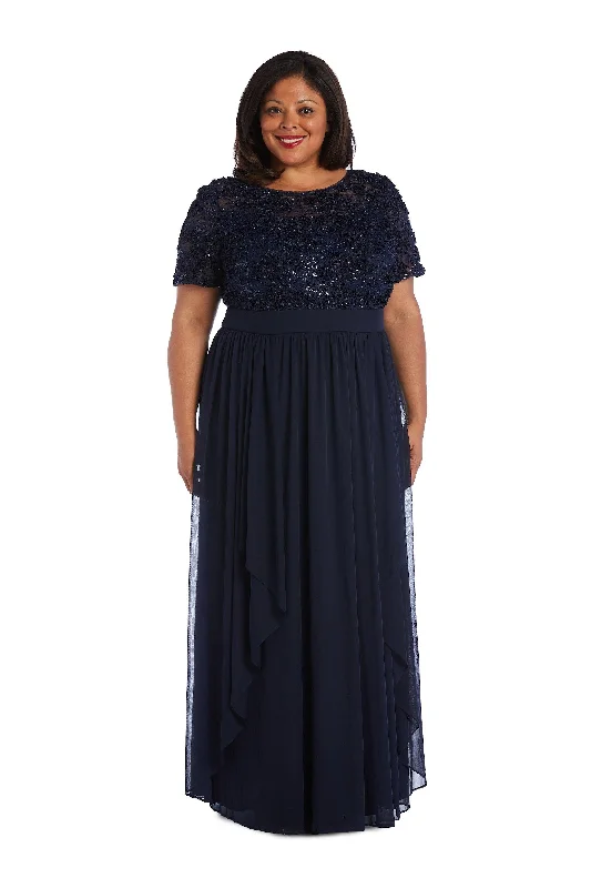 Enjoy Discount R&M Richards 5516W Long Formal Plus Size Dress