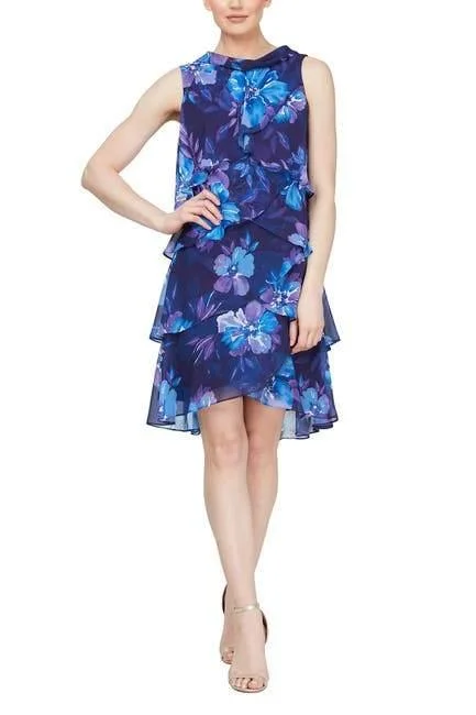 Seasonal Sale SL Fashions 9171667 Short formal Floral Dress