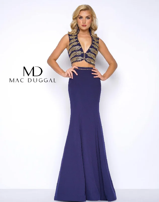 Seasonal Style Discounts Mac Duggal 48449 Long Formal Two Piece Prom Dress