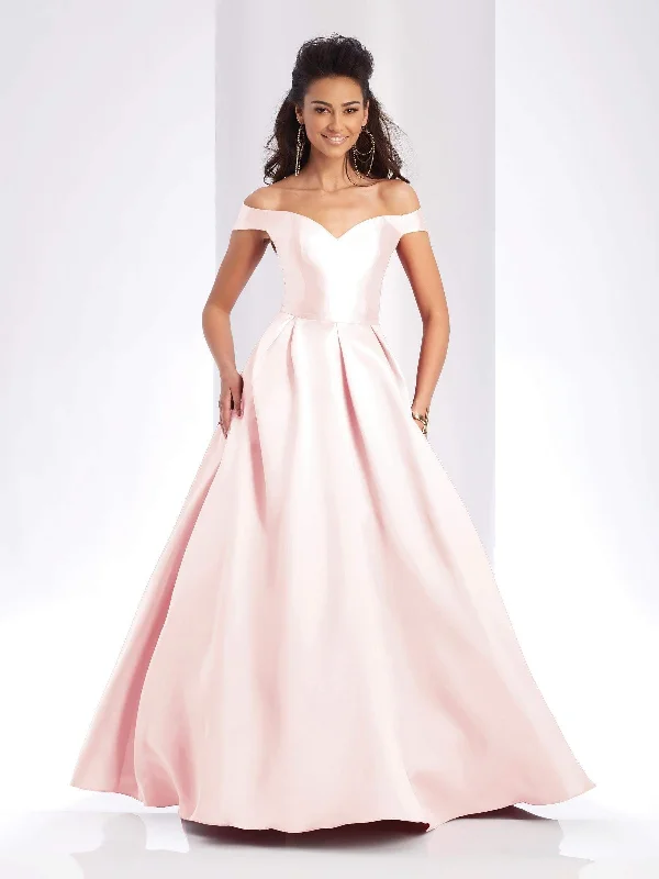 Seasonal Sale Clarisse - 3442 Off Shoulder Sweetheart Bodice Mikado Ballgown