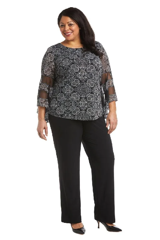 Fashionable Comfort Promotions R&M Richards 7848W Two Piece Plus Size Pant Set