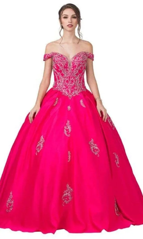 Unbeatable Prices Trevi Collection - L2363 Off Shoulder Appliqued Ball Gown