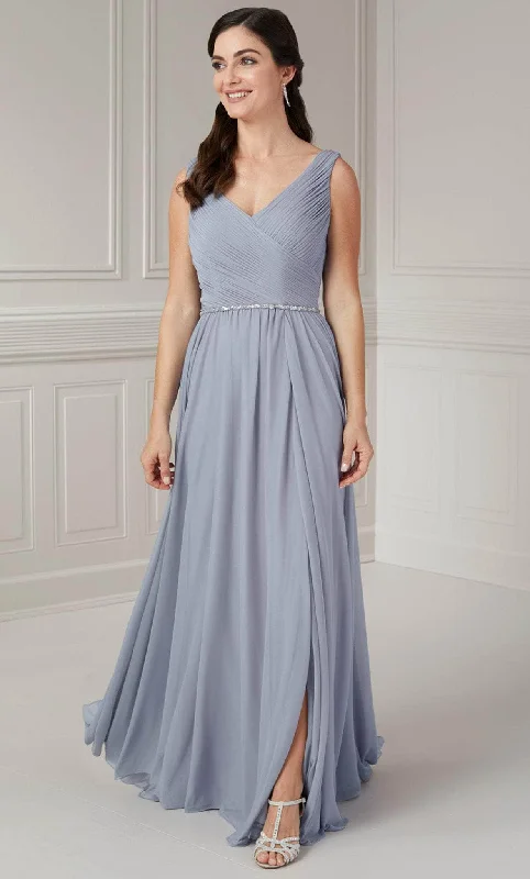 Hot Styles Christina Wu Elegance 17129 - Pleated V-Neck Evening Gown