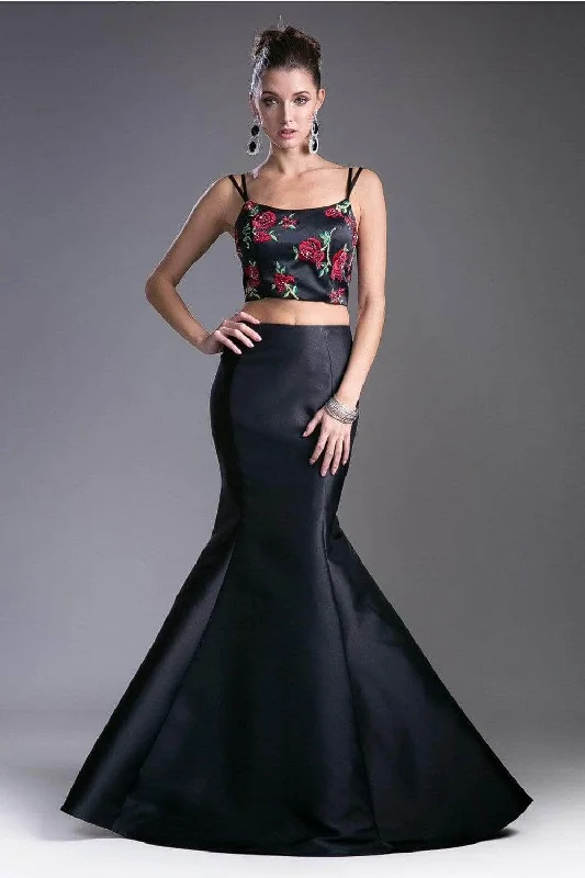 Contemporary Fashion Sale Ladivine KC1737 - Floral Two Piece Mermaid Gown