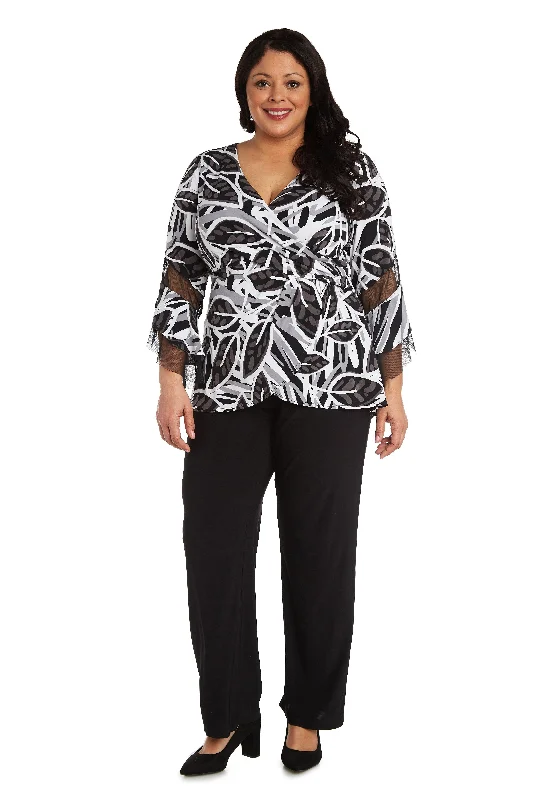 Budget Friendly R&M Richards 7849W Plus Size Pant Set