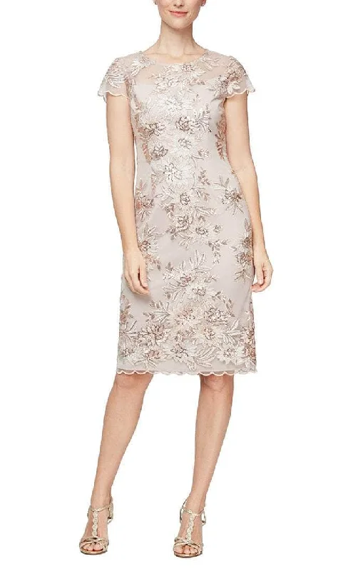 Seize Bargains Alex Evenings - 8117953 Floral Laced Midi Dress