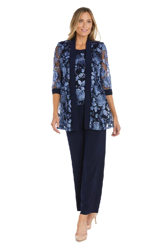 Daily Deals R&M Richards 1752 Mother of the Bride Floral Jacket Pant Suit