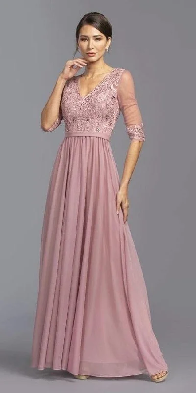 Fashion Forward Long Mother of the Bride Formal Dress