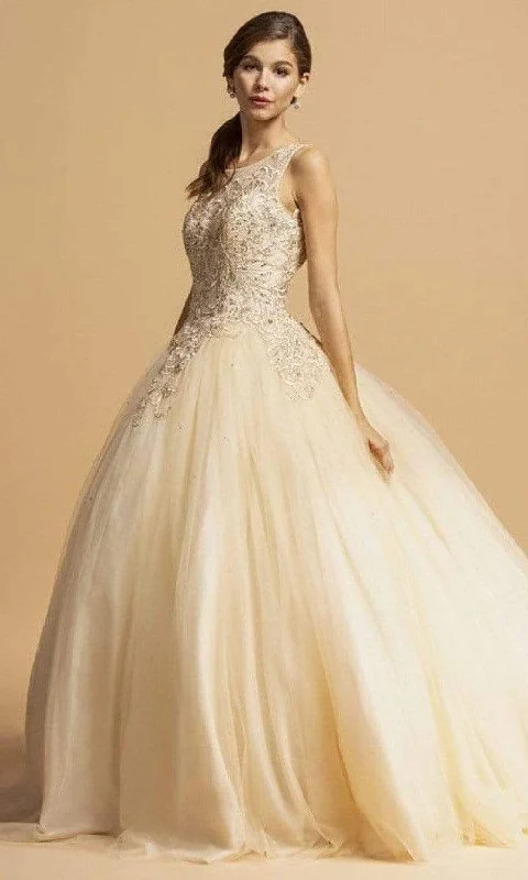 Hot Deals Trevi Collection - L2102 Illusion Jewel Ball Gown