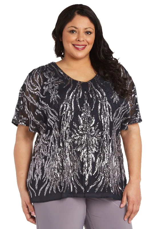 End-Of-Season Clearance R&M Richards 7001W Plus Size Butterfly Sleeve Top