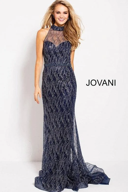 Flash Sale Starts Jovani 59025 Long Formal Halter Prom Dress