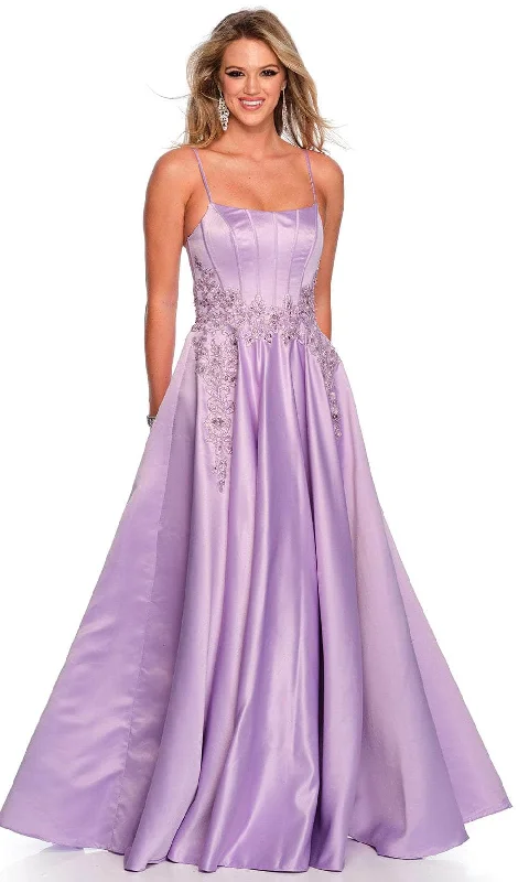 Seasonal Fashion Dave & Johnny 11338 - Embroidered Scoop Neck Prom Gown