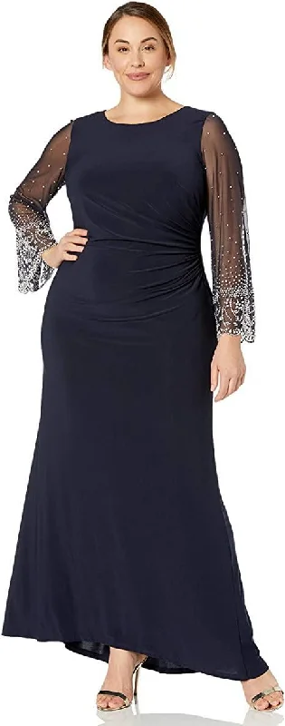 Chic And Trendy Cachet Long Plus Size Formal Beaded Dress Sale