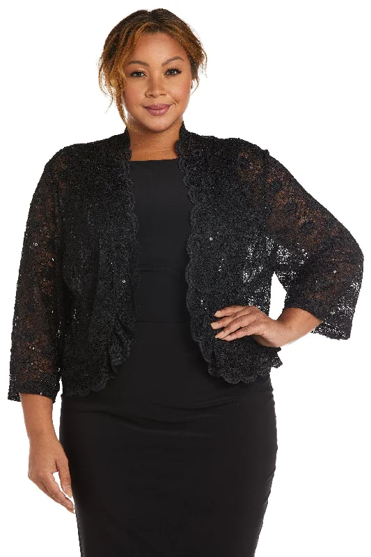 Spring Offer R&M Richards 3158W Long Sleeve Plus Size Lace Bolero Sale