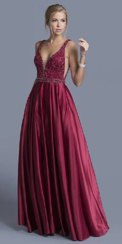 Feminine Luxe Style Sale Long Sleeveless Prom Dress Sale