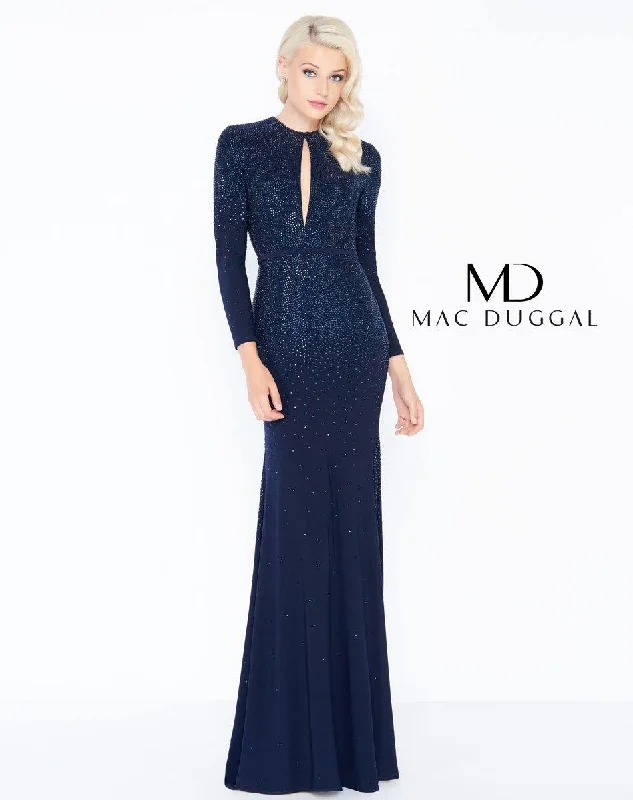 Chic Trends Unveiled Mac Duggal 62908 Long Sleeve Evening Prom Dress