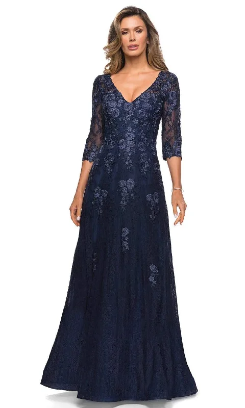 Cozy Chic Promotions La Femme - 28000 Floral Lace Long Mother of the Bride Gown