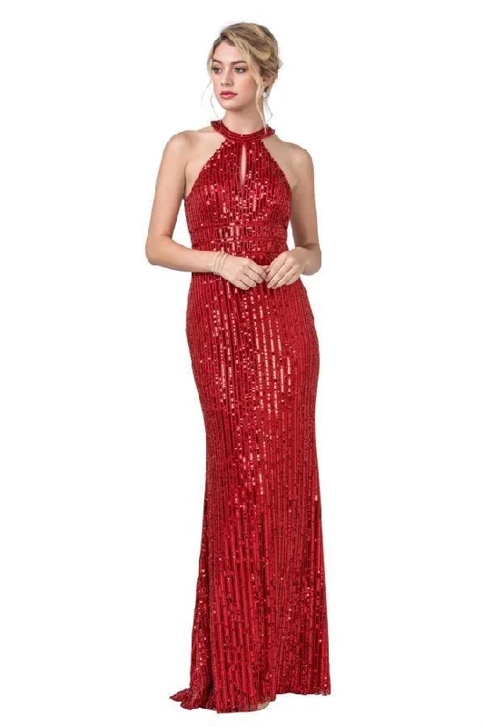 Snag Fabulous Fashion Bargains Prom Long Formal Halter Sequins Evening Gown