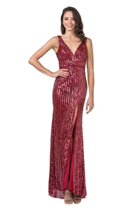 New Season Fashion Preview Prom Long Formal Sleeveless Sequins Evening Gown