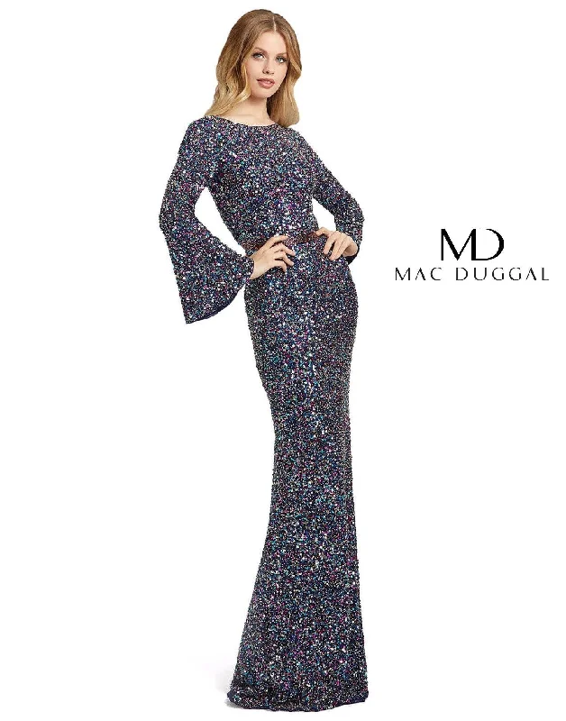 Cozy Chic Promotions Mac Duggal Bell Long Sleeve Evening Formal Dress