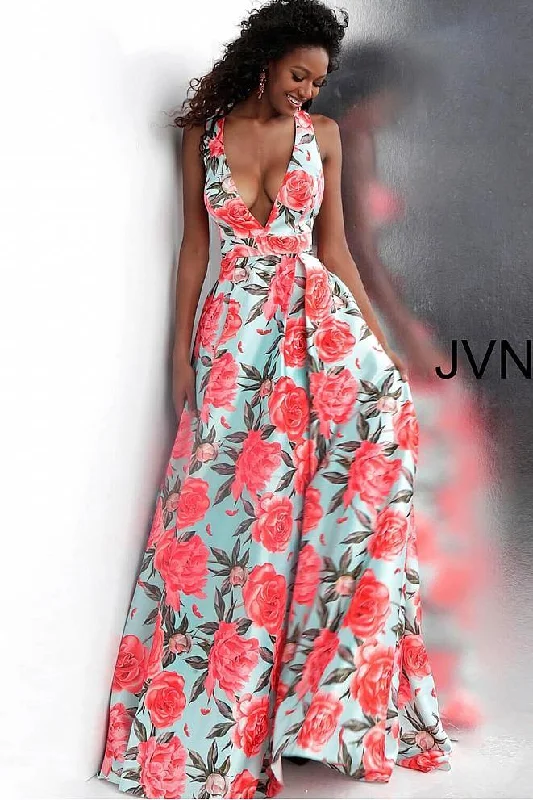 Premium Style Offers Jovani 66937 Long Print Evening Dress