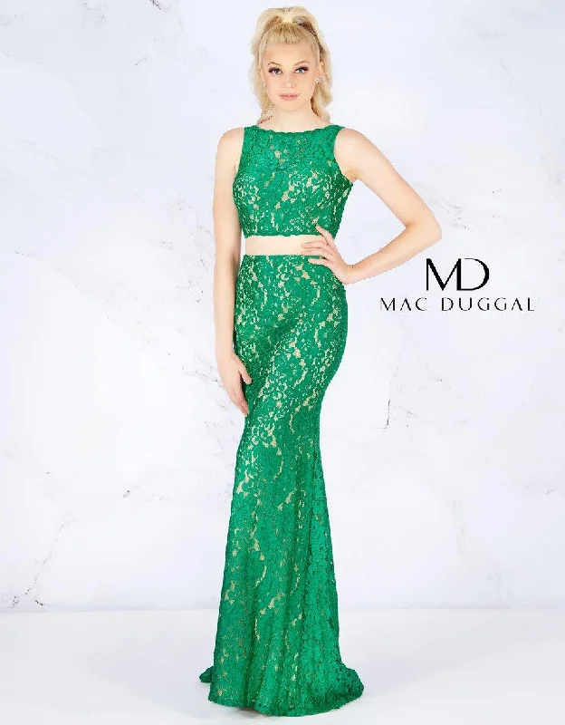 Flash Sale Fever Mac Duggal 62412 Long Formal Two Piece Lace Dress