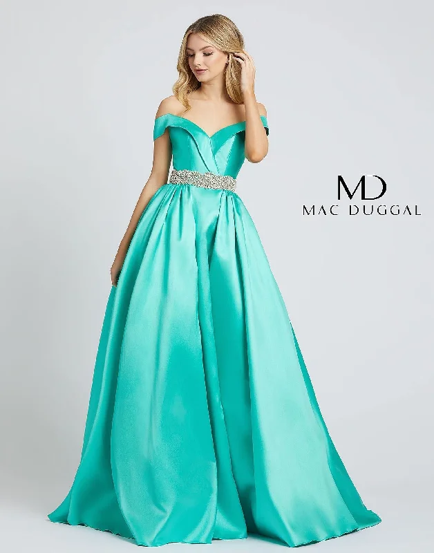 Limited Stock, Big Sale Mac Duggal 66717 Prom Long Off Shoulder Ball Gown